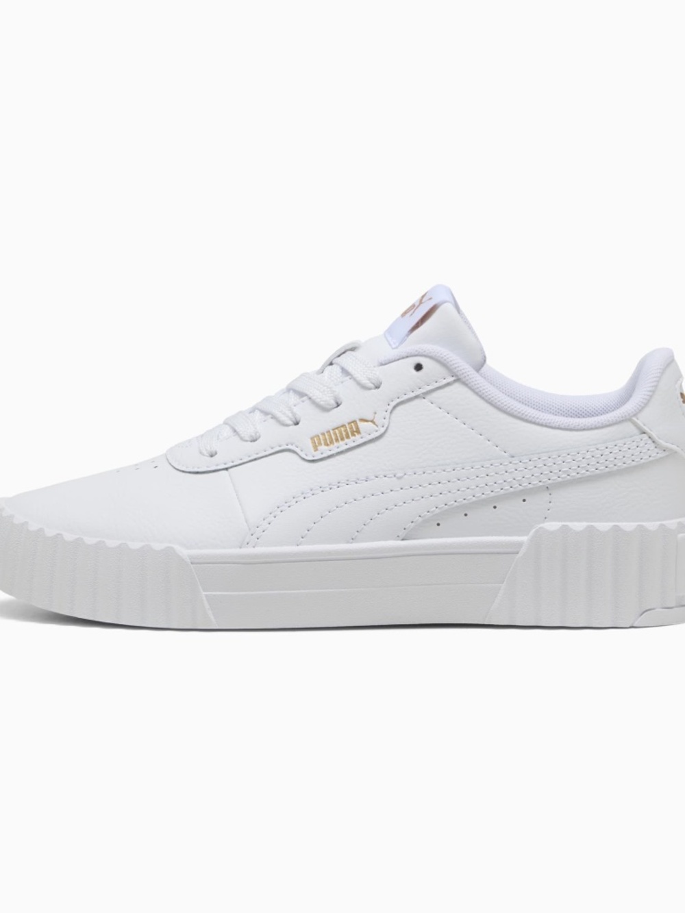 Puma Carina White Leather Soft Foam Sneakers size 7.5